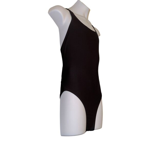 NWT Speedo Pro LT Super One Piece Swimsuit Womens 28 Solid Black Compression - Picture 4 of 9